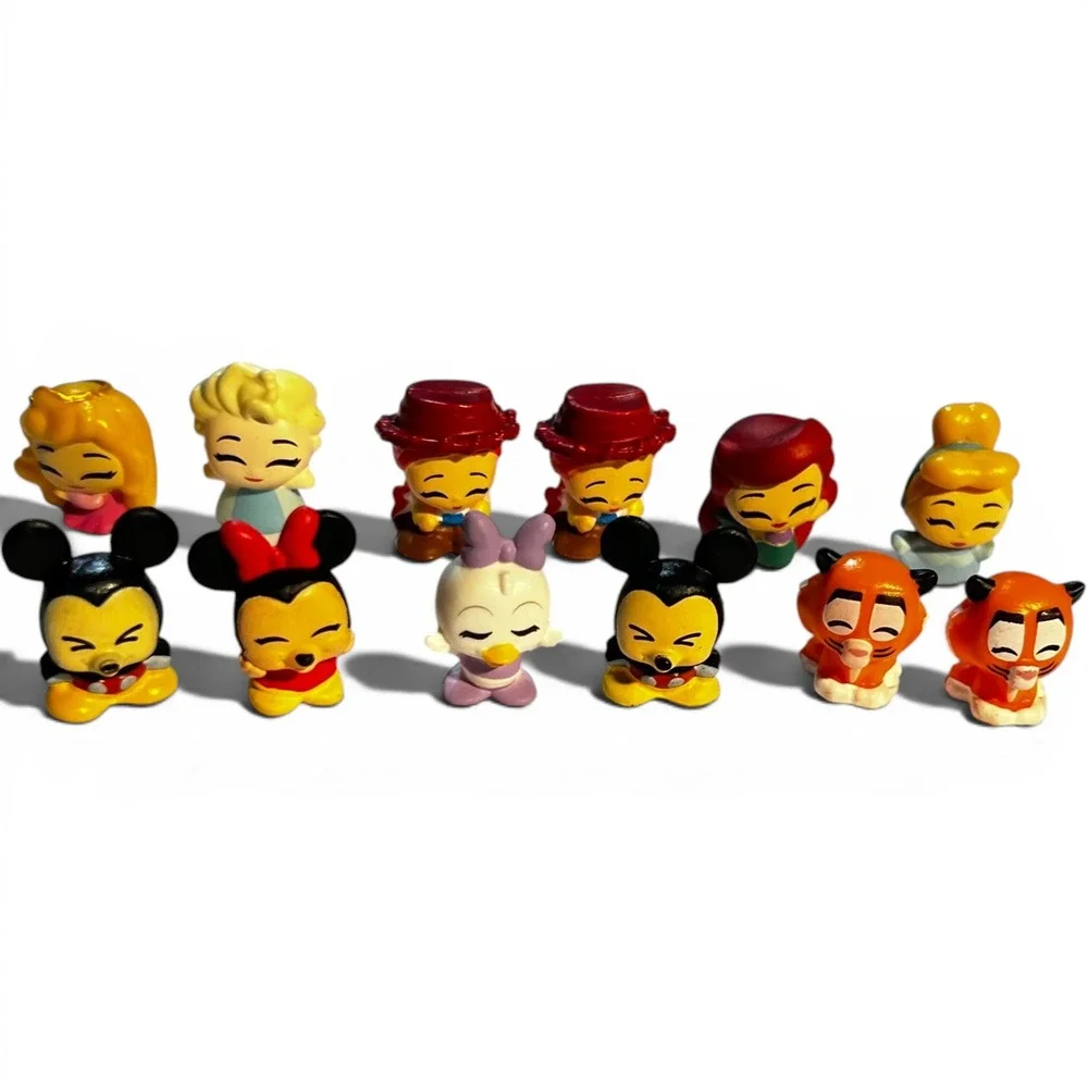 Disney Mini Figures 12pc Set Mickey Minnie Ariel Elsa Jessie Tigger Multi